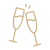 Leuchtturm_Harburg_Event_Icon Icon mit zwei Sektgläsern, die anstoßen